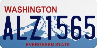 WA license plate ALZ1565