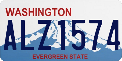 WA license plate ALZ1574
