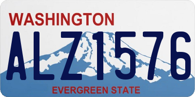 WA license plate ALZ1576