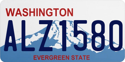 WA license plate ALZ1580