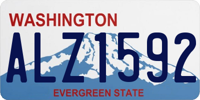 WA license plate ALZ1592