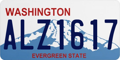 WA license plate ALZ1617