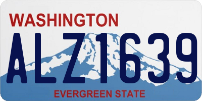 WA license plate ALZ1639