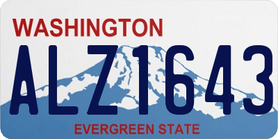 WA license plate ALZ1643