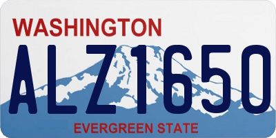 WA license plate ALZ1650