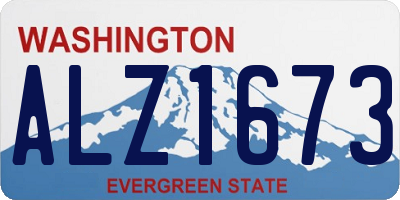 WA license plate ALZ1673