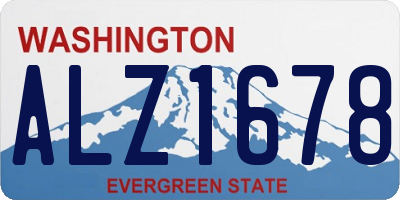 WA license plate ALZ1678