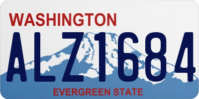 WA license plate ALZ1684