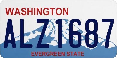 WA license plate ALZ1687