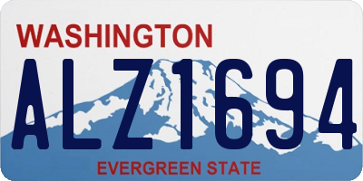 WA license plate ALZ1694