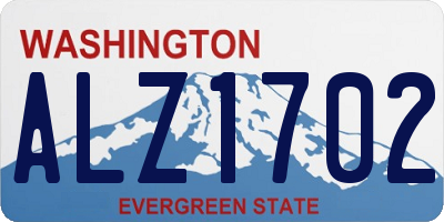 WA license plate ALZ1702