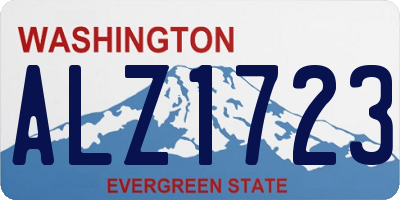 WA license plate ALZ1723