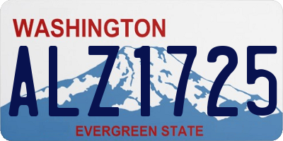 WA license plate ALZ1725