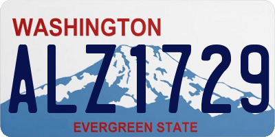 WA license plate ALZ1729