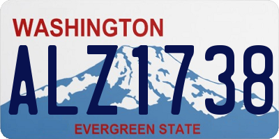 WA license plate ALZ1738