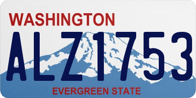 WA license plate ALZ1753