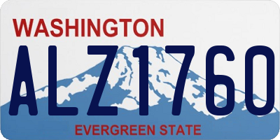 WA license plate ALZ1760
