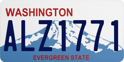 WA license plate ALZ1771