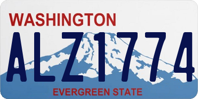 WA license plate ALZ1774