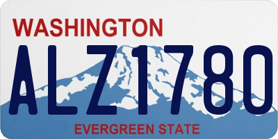 WA license plate ALZ1780