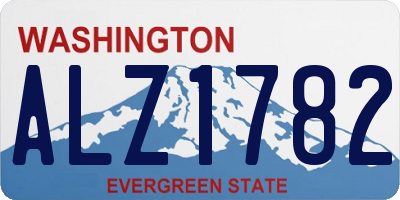 WA license plate ALZ1782