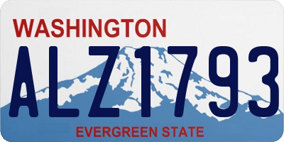 WA license plate ALZ1793