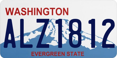 WA license plate ALZ1812