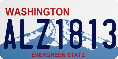 WA license plate ALZ1813