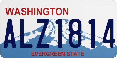 WA license plate ALZ1814