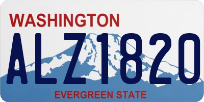 WA license plate ALZ1820