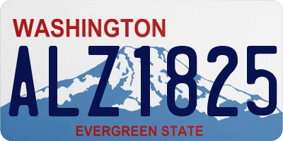 WA license plate ALZ1825