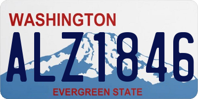 WA license plate ALZ1846
