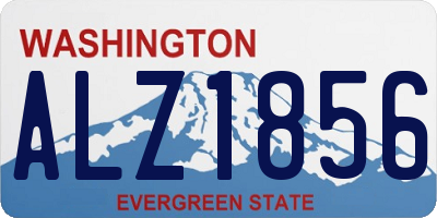 WA license plate ALZ1856