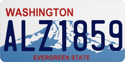 WA license plate ALZ1859