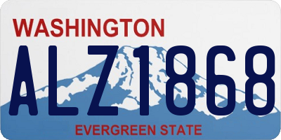 WA license plate ALZ1868