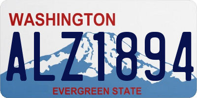 WA license plate ALZ1894