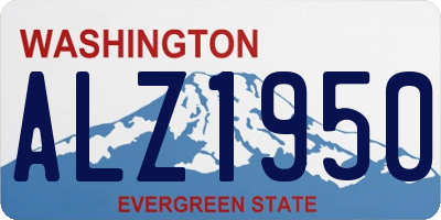 WA license plate ALZ1950