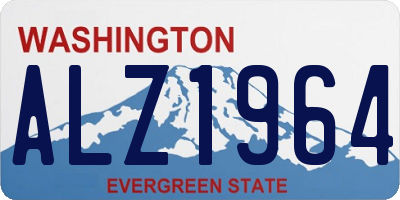 WA license plate ALZ1964