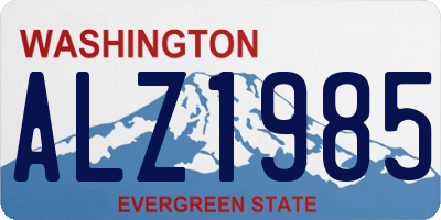 WA license plate ALZ1985