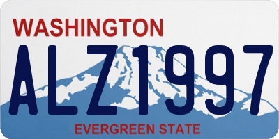 WA license plate ALZ1997