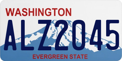 WA license plate ALZ2045