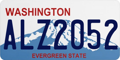 WA license plate ALZ2052