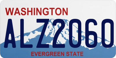 WA license plate ALZ2060
