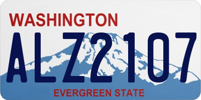 WA license plate ALZ2107