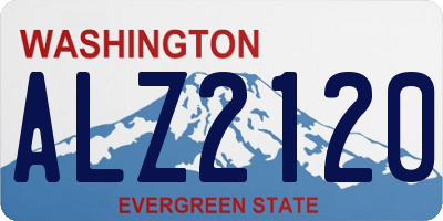 WA license plate ALZ2120