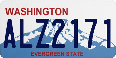 WA license plate ALZ2171