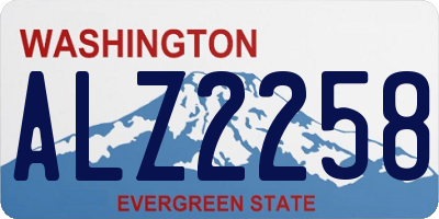 WA license plate ALZ2258