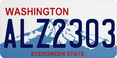 WA license plate ALZ2303