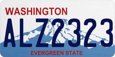WA license plate ALZ2323