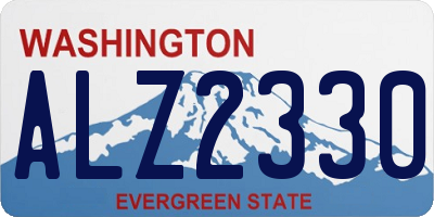 WA license plate ALZ2330